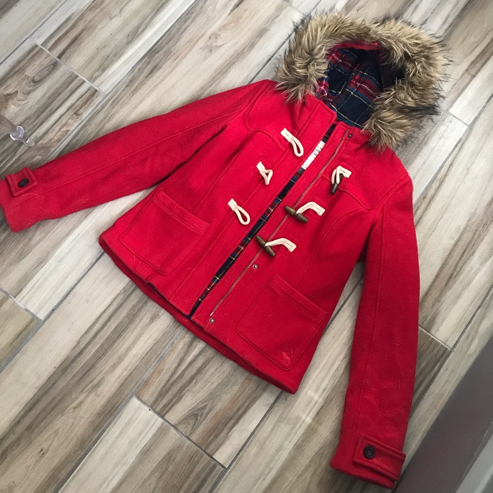 Red Abacrombi and fitch Coat